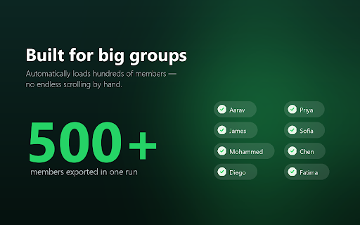 WhatsApp Group Contacts Exporter — Members to Excel/CSV screenshot