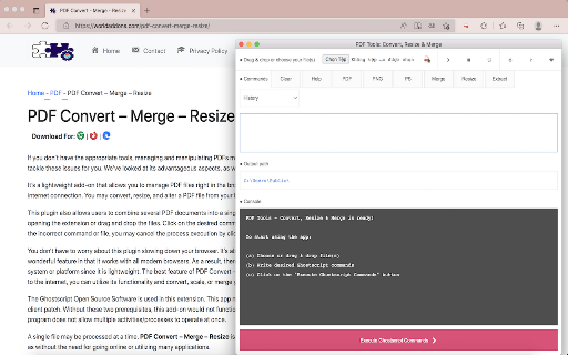 PDF Convert – Merge – Resize screenshot