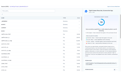 Extension Source Viewer & Security Analyzer screenshot