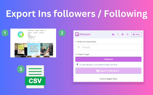 IGExport - Follower & Following Export for Ins screenshot