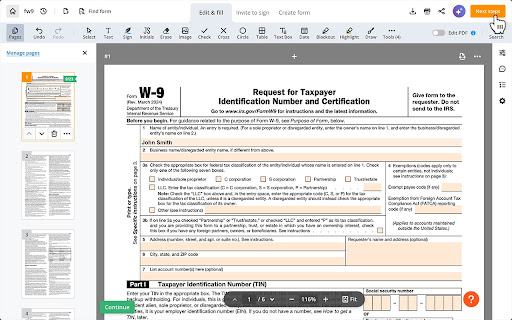 PDF Editor for Chrome:Edit, Fill, Sign, Print screenshot