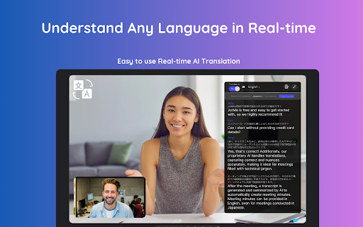 Google Meet Translation and AI Note Taker screenshot