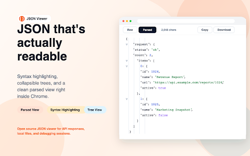 JSON Viewer screenshot