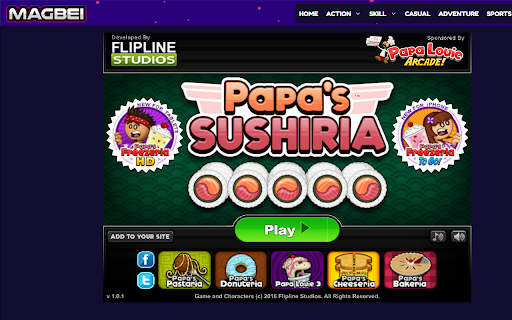 Papa's Sushiria Unblocked Game - Launcher screenshot