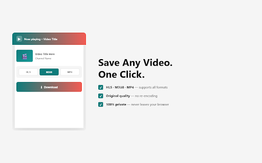 Stream Saver — M3U8, HLS & MP4 Video Downloader screenshot