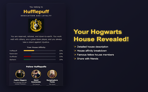 Harry Potter House Quiz screenshot