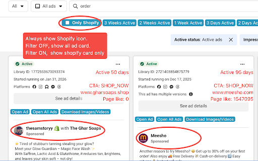Ad Library Insights for Facebook™ - Filter ADs,Download HD-Videos screenshot