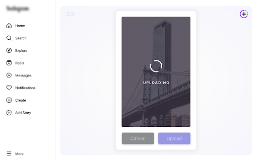 Upload to Instagram. StoryTeller screenshot