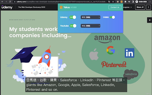 Udemy Subtitle Translator - Yakuu screenshot