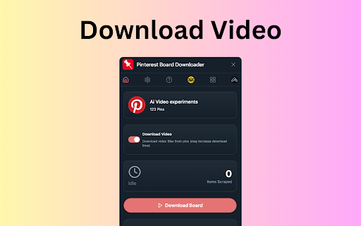 Pinterest Board Bulk Downloader screenshot