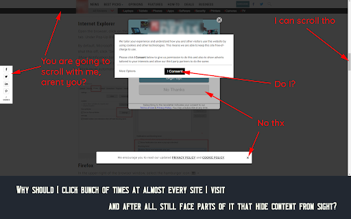 PopUpOFF - Popup and overlay blocker screenshot