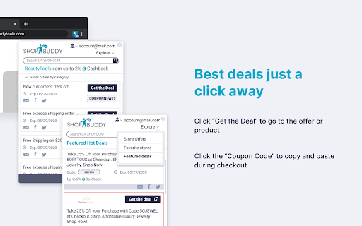 ShopBuddy for Canada: Cash Back & Coupons screenshot