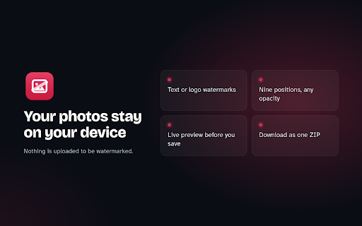 Watermark Photos in Bulk, No Upload | MarkFit screenshot