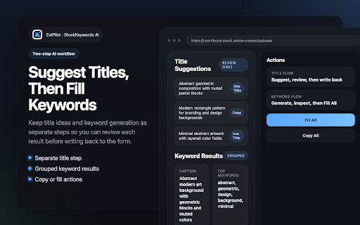 StockKeywords AI — Auto Tag for Adobe Stock screenshot
