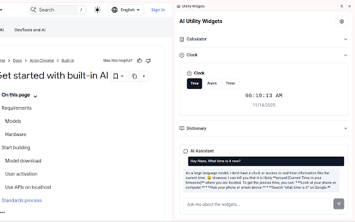 Utility Widget Panel by AI Muse (Beta) screenshot