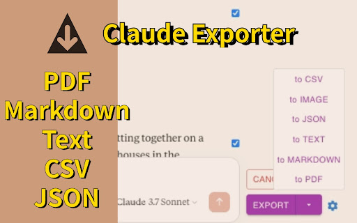 AI Chat Exporter: Save Claude as PDF, MD and more screenshot