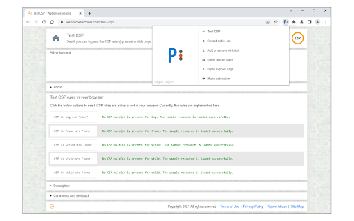 Allow CSP: Content-Security-Policy screenshot