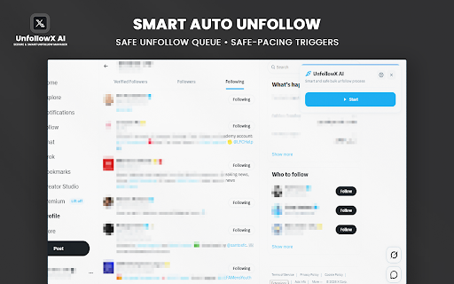 UnfollowX AI - Smart Unfollow Manager screenshot