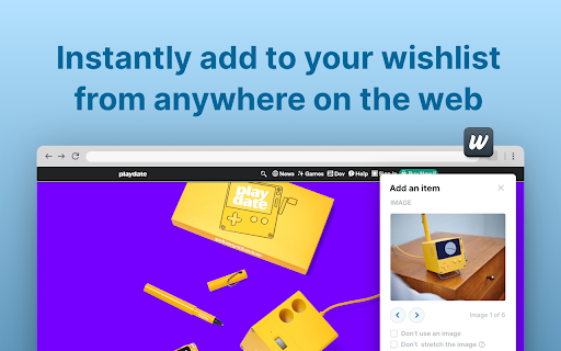 Add to Wishlistr screenshot