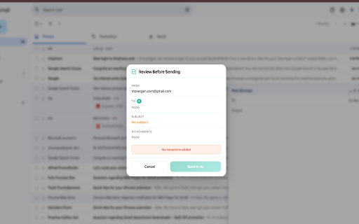 Send Checklist for Gmail™ - Review Before Sending screenshot