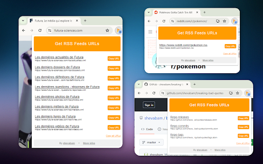 Get RSS Feed URL screenshot