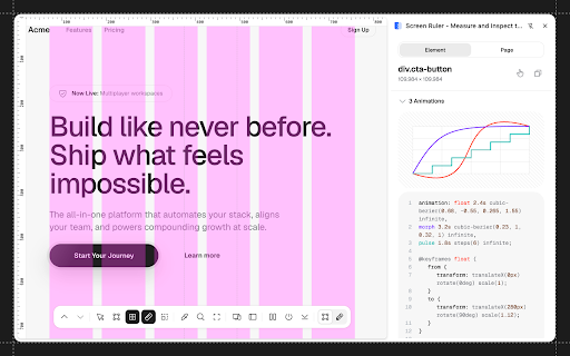 Screen Ruler - Measure and Inspect the Web screenshot
