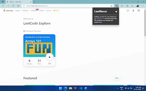 LeetRecur - Spaced Repetition for Leetcode screenshot