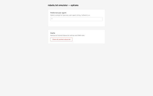 robots.txt emulator screenshot