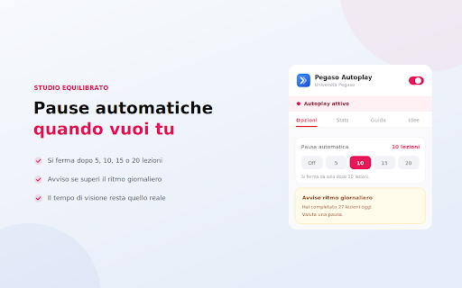 Pegaso Autoplay – Autoplay Lezioni Multiversity screenshot