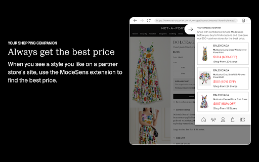 ModeSens: Intelligent Purchase Assistant screenshot