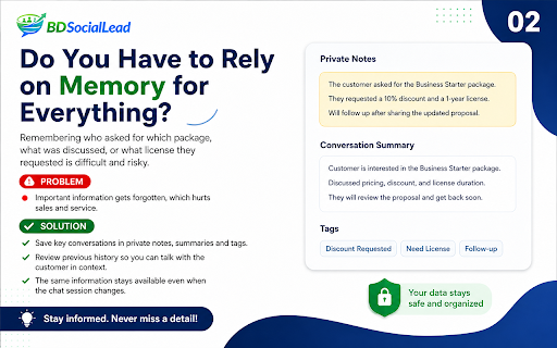 BDSocialLead – WhatsApp & Messenger CRM screenshot