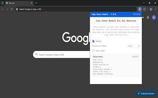 Copy Paste Enable - C.P.E screenshot