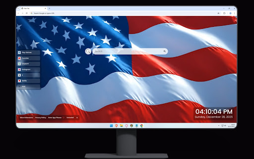 USA Flag Vibe Patriotic Live Wallpaper screenshot