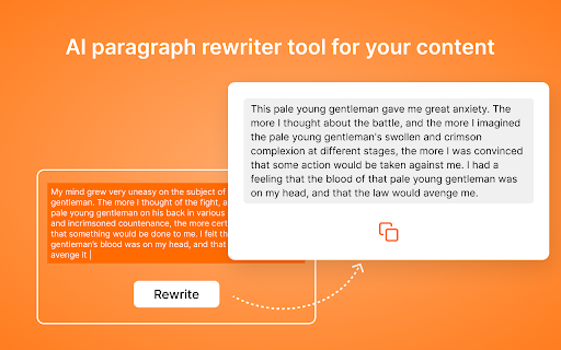 Paragraph rewriter screenshot