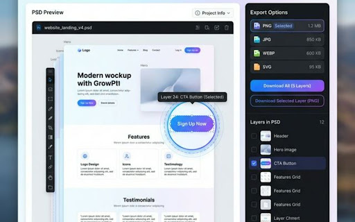PSD File Viewer screenshot