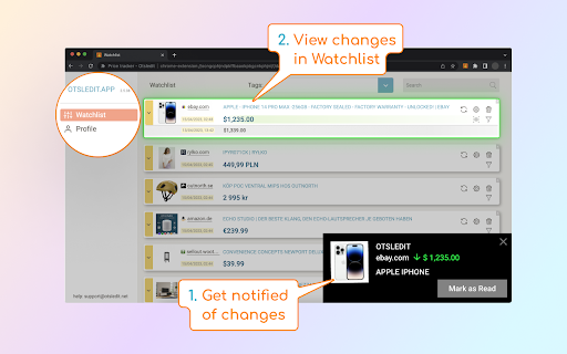 Price tracker - Otsledit screenshot
