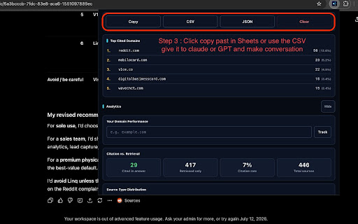 Fanout Queries Extractor – ChatGPT & Claude Citations screenshot