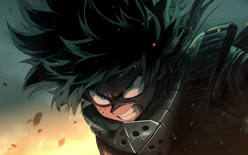 Deku Rage Mode Live Wallpaper - My Hero Academia New Tab screenshot