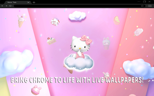 Pink Hello Kitty Live Wallpaper screenshot