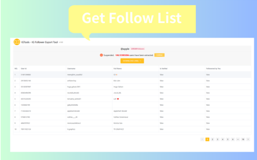 IGTools – IG Followers Export Tool screenshot