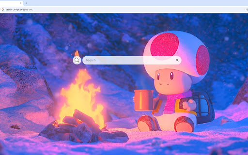 Super Mario Toad Campfire Live Wallpaper screenshot