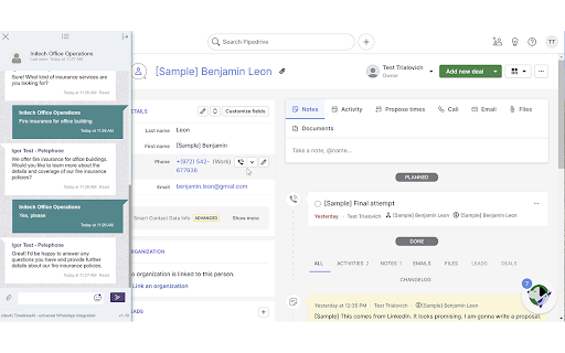 TimelinesAI - WhatsApp to CRM screenshot