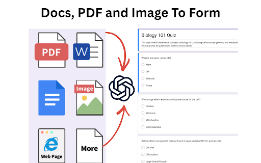GPT Google Form Quiz Maker screenshot