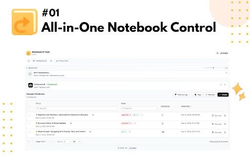 NotebookLM Tools for Gemini Notebook™ screenshot