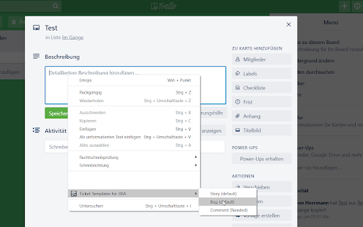 Ticket Templates for Jira, Azure DevOps & Trello screenshot