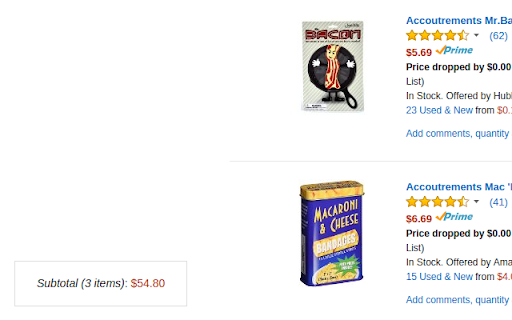 Amazon Wish List Total screenshot