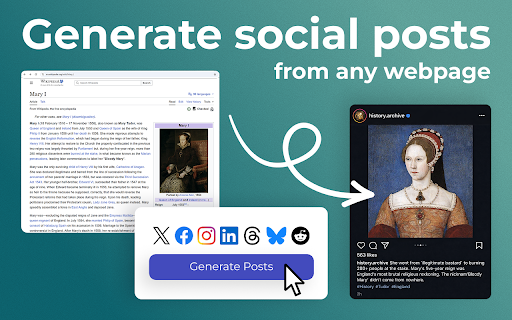 AI Content Repurposing — Turn Articles into Social Media Posts screenshot