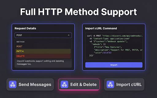Discord Webhook Tester - Send & Debug Bot Messages Easily screenshot