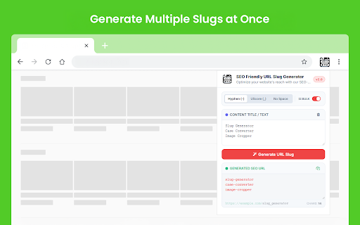 SEO Friendly URL Slug Generator screenshot