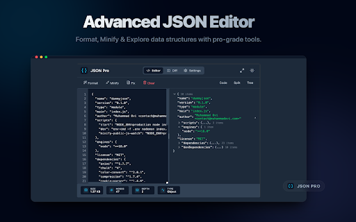JSON Beautifier Pro screenshot